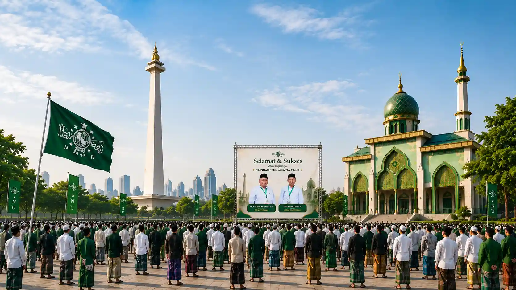 Kebersamaan pengurus dan warga PCNU Pengurus Cabang Kabupaten Sumbawa